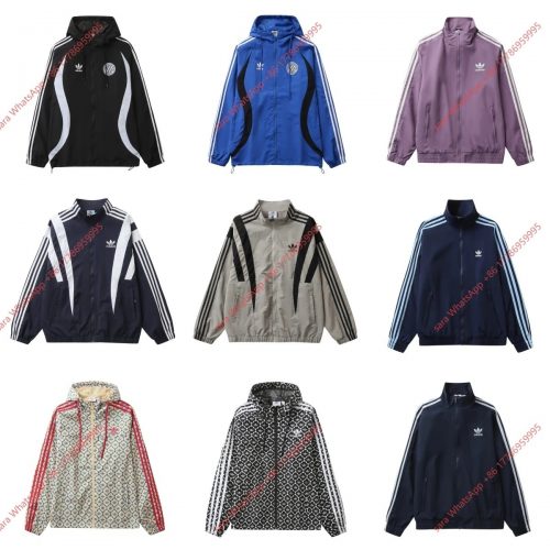 Adidas Track Jacket Vintage Sporty Windbreaker Multicolor