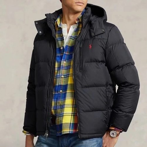 Ralph Lauren RL Water-Repellent Down Jacket Puffer Jacket Black