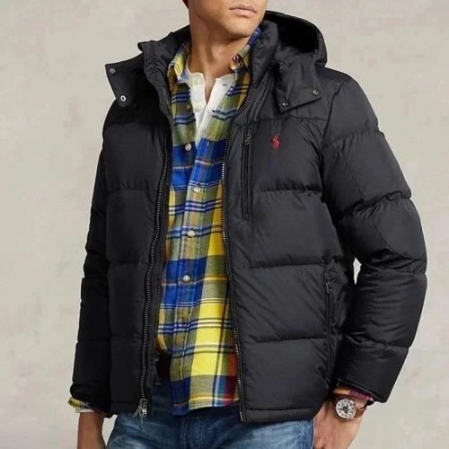 Ralph Lauren Water-Repellent Down Puffer Jacket Black