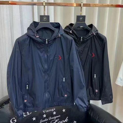 Moncler Windbreaker Lightweight Jacket Navy and Black