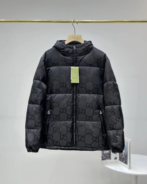 Gucci GG Monogram Puffer Jacket Black