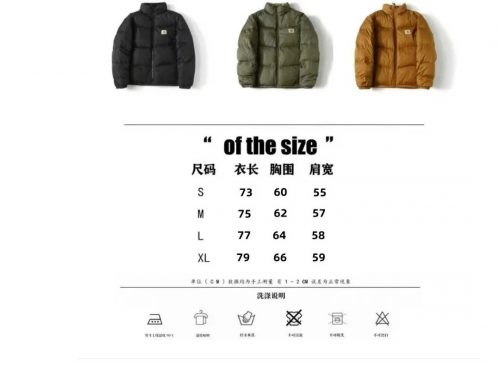 Carhartt Puffer Jacket Warm Winter Down Jacket Black Green and Brown