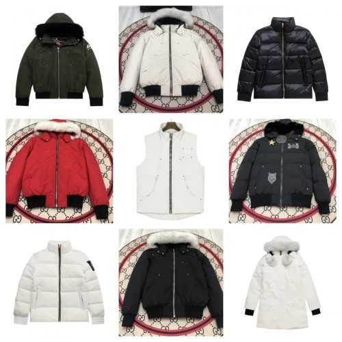 Moose Knuckles Down Jacket Collection Fur Trimmed Puffer Jacket Multicolor