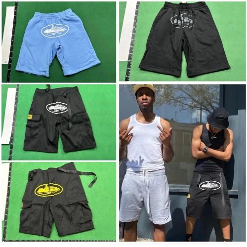 Corteiz Alcatraz Cargo Streetwear Shorts Black