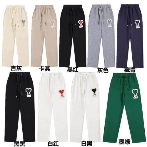 Ami Paris Ami Ami de Coeur Casual Cotton Sweatpants Multicolor