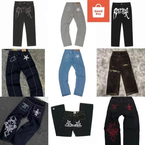 Corteiz CRTZ Star Denim Jeans Streetwear Pants Multicolor