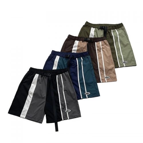 Corteiz Striped Panel Shorts Casual Shorts Multicolor