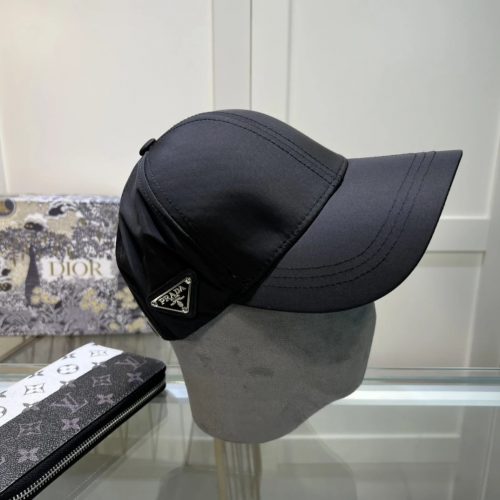 Prada Nylon Baseball Cap Black