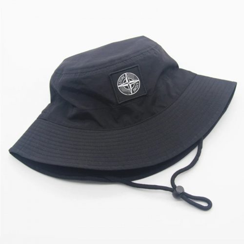 Stone Island Nylon Metal Bucket Hat Casual Headwear Black