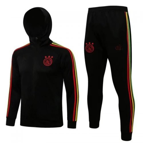 Adidas Ajax Amsterdam 2021/22 Third Kit Sporty Tracksuit Set Black