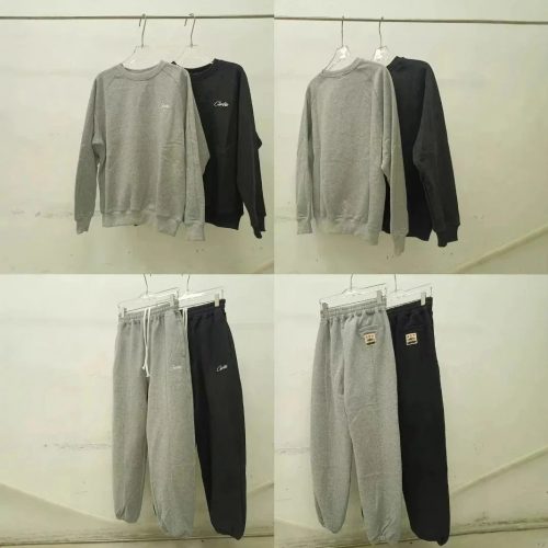 Corteiz Crtz RTW Streetwear Matching Set Gray and Black