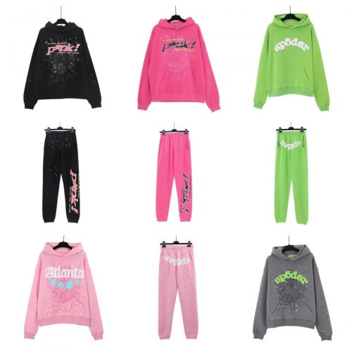 Sp5der Sp5der Graphic Print Streetwear Matching Set Multicolor