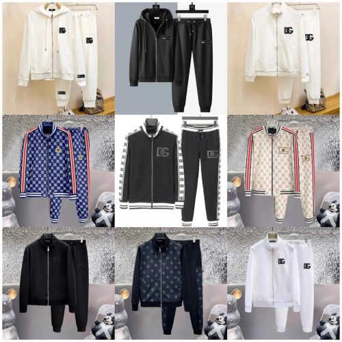 Dolce & Gabbana D&G Monogram Casual Tracksuit Set Multicolor
