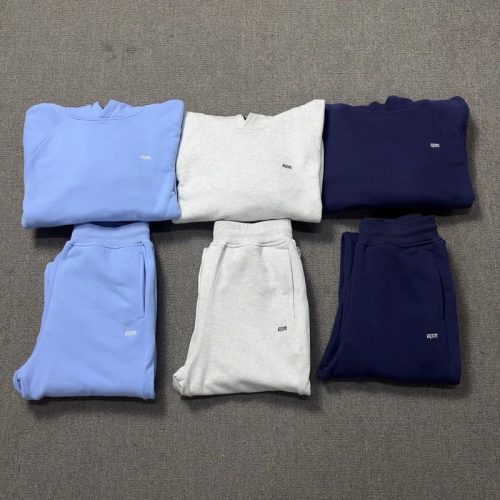 Apm Basic Hoodie and Sweatpants Set Casual Tracksuit Blue, Gray and Navy