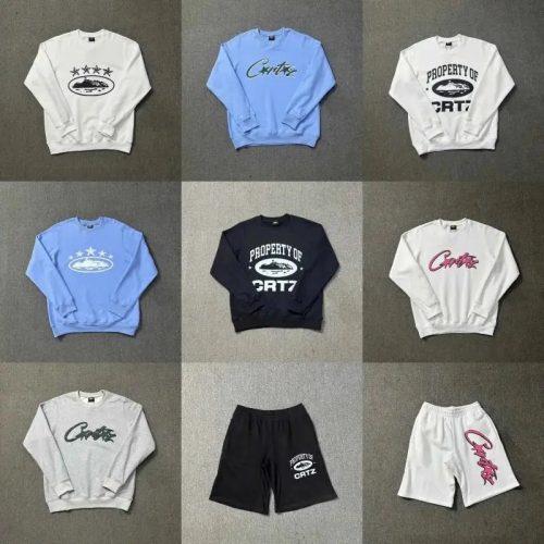 Corteiz CRTZ Graphic Print Streetwear Sweatshirts and Shorts Multicolor