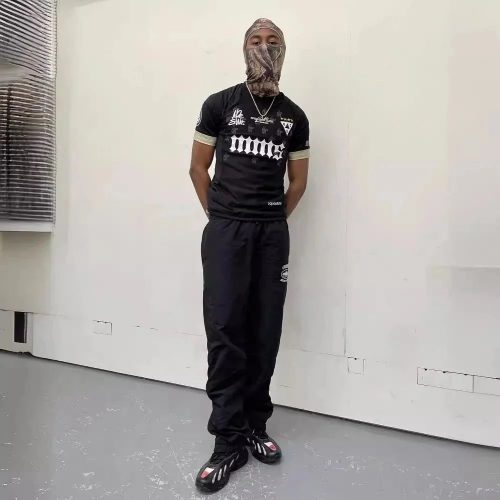 Corteiz Rules The World Graphic Streetwear Jersey Black