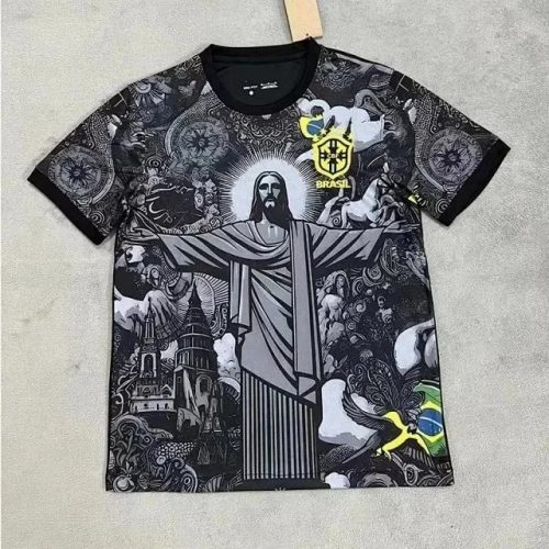 Nike Brazil CBF Graphic Soccer Jersey Black