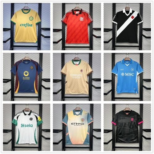 AC Milan Gold Pattern Club Football Jersey Beige