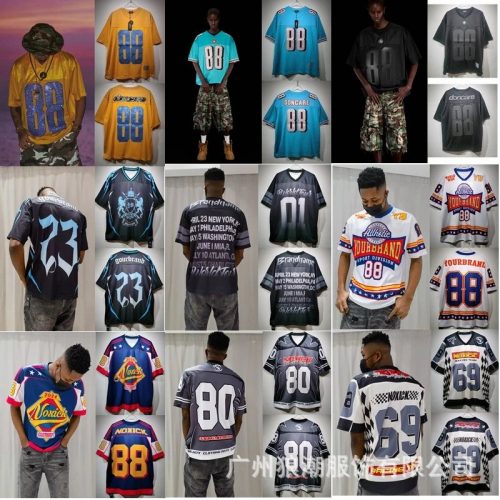 Design Graphic Print Streetwear Jersey Multicolor