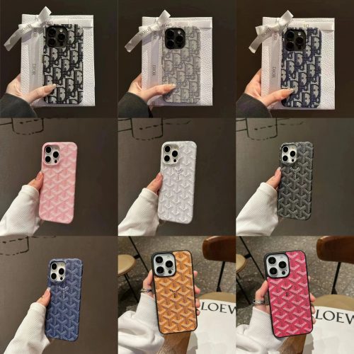 Dior Oblique Canvas Phone Case Stylish Protective Cover Multicolor