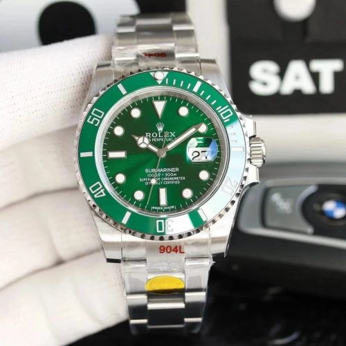 Rolex Submariner Iconic Luxury Watch Green and Silver