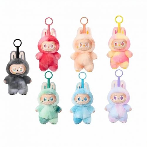 Pop Mart The Monsters Labubu Macaron Vinyl Plush Pendant Cute Bag Charm Multicolor