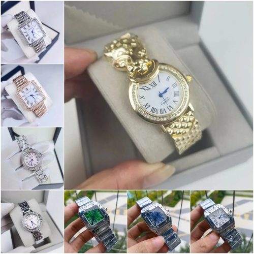 Cartier Panthere and Santos Luxury Watch Collection Silver and Gold