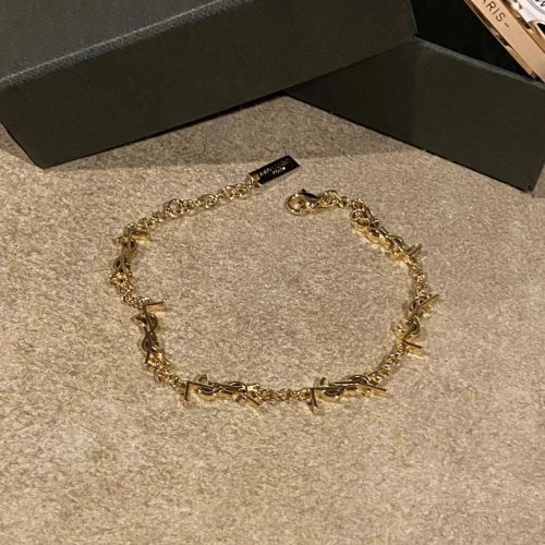Yves Saint Laurent YSL Monogram Chain Bracelet Gold