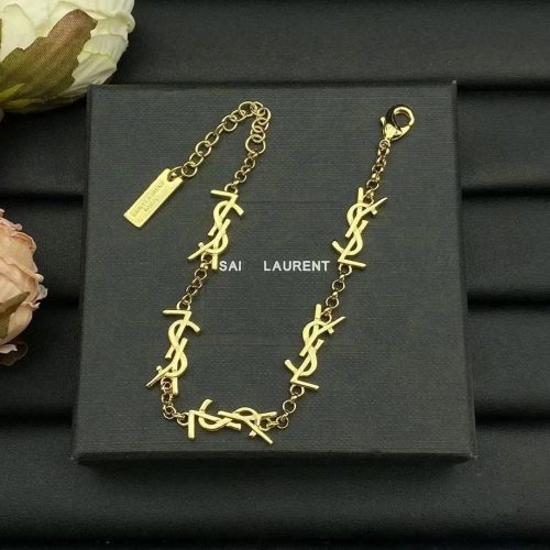 Saint Laurent YSL Monogram Chain Bracelet Gold