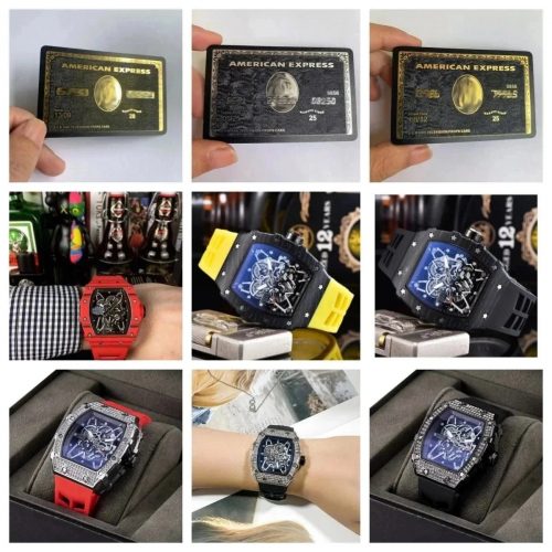 Richard Mille RM 011 Skeleton Dial Sports Watch Black and Red