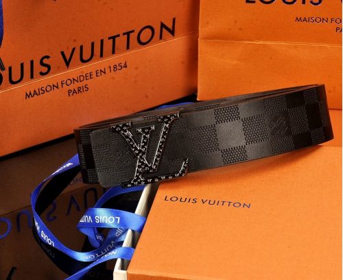 Louis Vuitton LV Damier Infini Classic Leather Belt Black