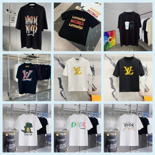 Balenciaga Graphic Cigarette Print T-Shirt Black