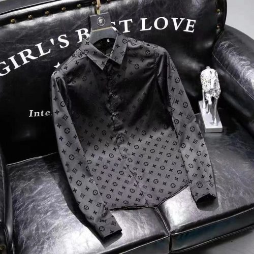 Louis Vuitton LV Monogram Satin Shirt Black
