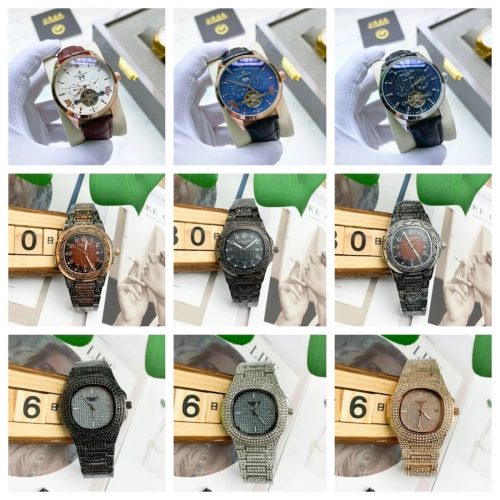 Patek Philippe Nautilus Diamond Pave Luxury Watch Multicolor