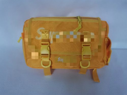 Supreme Mesh Messenger Bag Streetwear Crossbody Bag Yellow