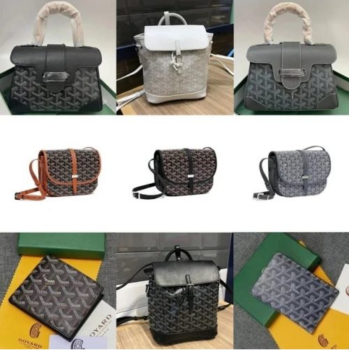 Goyard Goyardine Canvas Collection Iconic Pattern Handbag and Accessories Multicolor