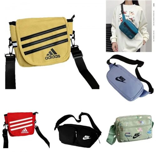 Adidas Three-Stripe Casual Messenger Bag Yellow