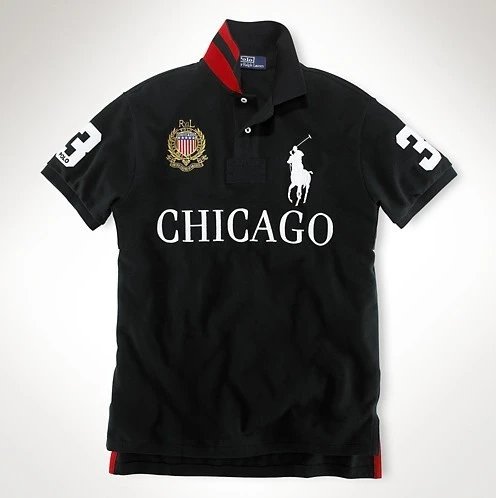 Ralph Lauren Chicago Big Pony Cotton Polo Shirt Black