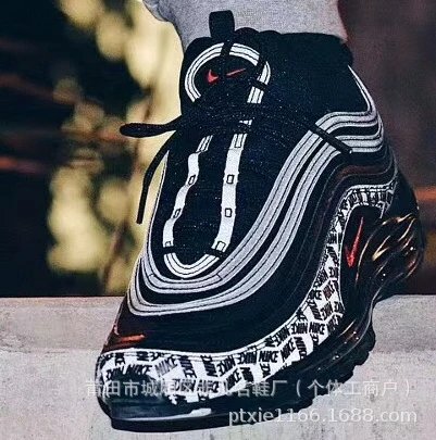 Nike Air Max 97 Chunky Running Sneakers Black and White