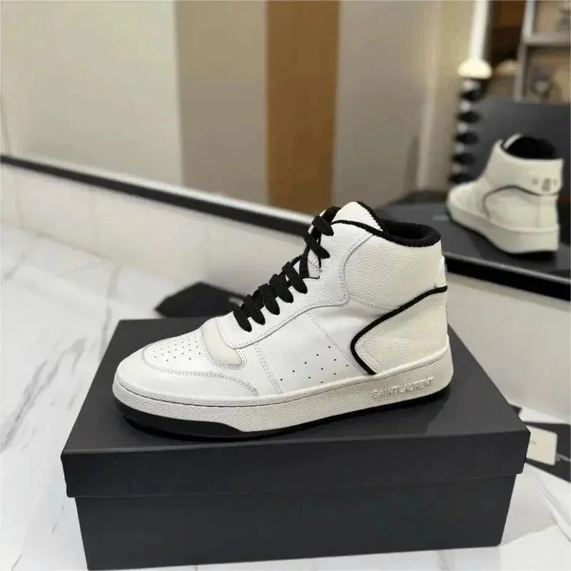 Saint Laurent YSL SL/10H Casual High Top Sneakers White Black