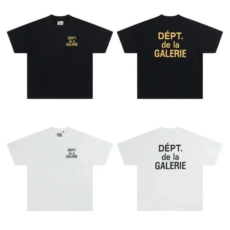 Gallery Dept. DÉPT. de la GALERIE Logo Print T-Shirt Casual Cotton Black and White