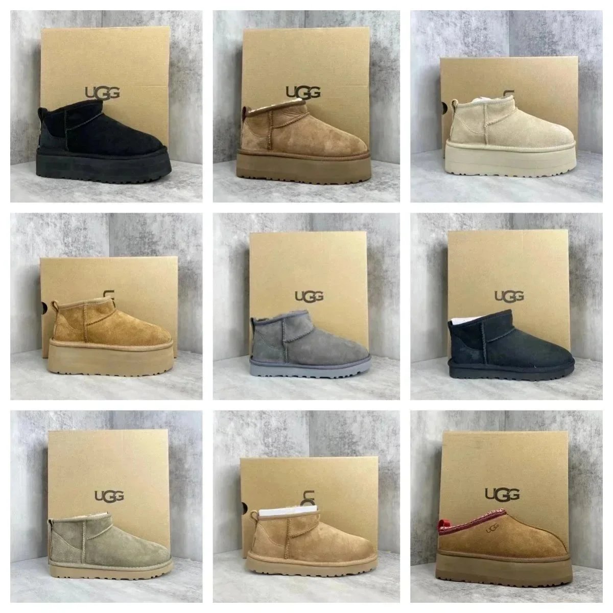 UGG Classic Mini Platform Casual Sneakers Black