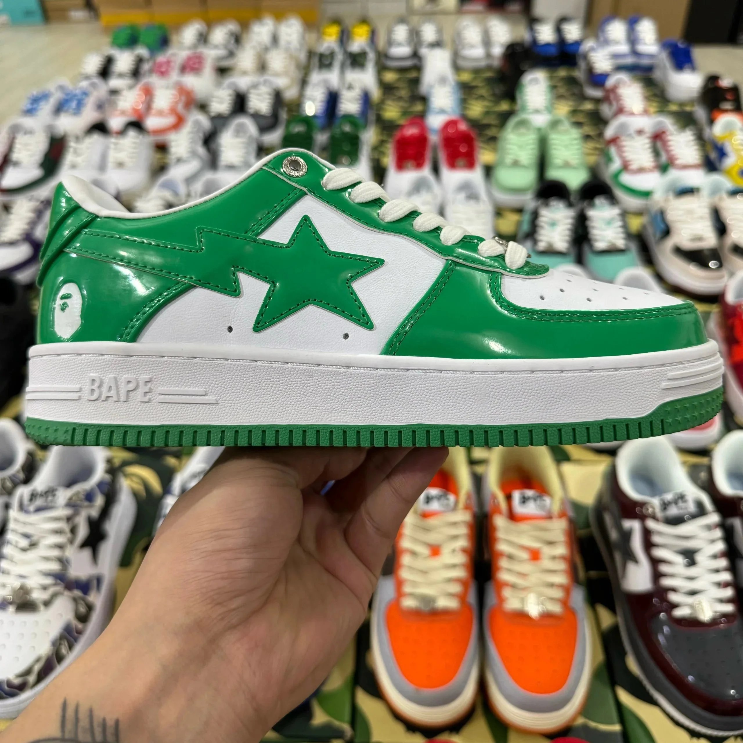 绿白漆皮 绿白漆皮